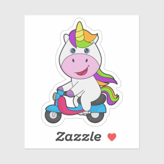 Unicorn Scooter Sticker (Vel)