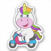 Unicorn Scooter Sticker (Voorkant)