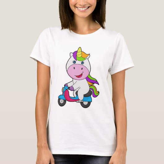 Unicorn Scooter T-shirt (Voorkant)