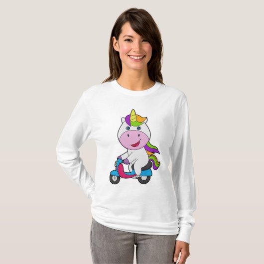 Unicorn Scooter T-shirt (Voorkant volledig)