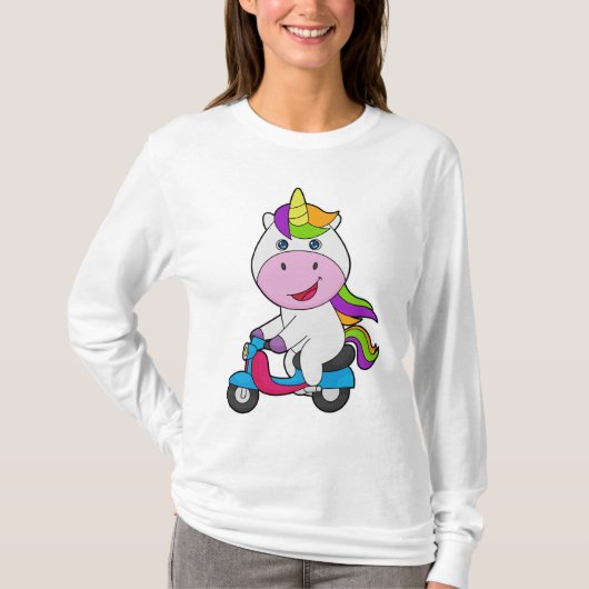 Unicorn Scooter T-shirt (Voorkant)
