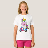 Unicorn Scooter T-shirt (Voorkant volledig)