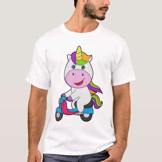Unicorn Scooter T-shirt (Voorkant)