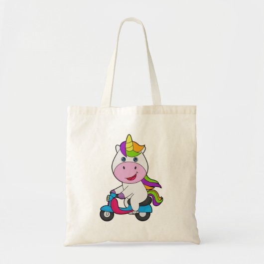 Unicorn Scooter Tote Bag (Voorkant)