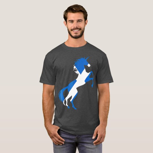 Unicorn Scotland Flag Magical Unicorn Scottish T-shirt (Voorkant volledig)