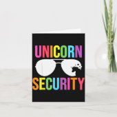 Unicorn Security Birthday Family Halloween Costume Kaart (Voorkant)