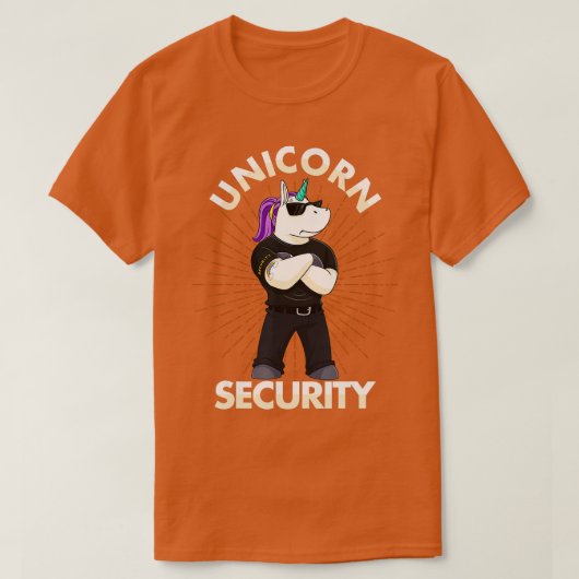 Unicorn Security Birthday Mannen Boys Dad Gift T-shirt (Design voorkant)