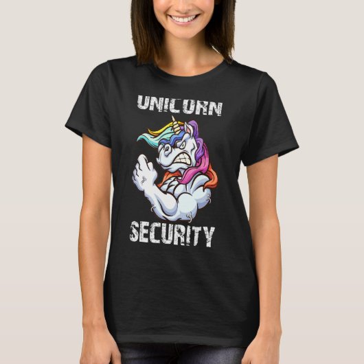 Unicorn Security Costume Police Mannen Vrouwen Kin T-shirt (Voorkant)