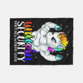Unicorn Security Dont Mess With My Sister Funny Br Fleece Deken (Voorkant (Horizontaal))