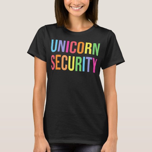 Unicorn Security Funny Birthday Girl Gifts Dad T-shirt (Voorkant)
