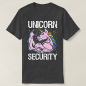 Unicorn Security Funny Costume Police Mannen Women T-shirt (Design voorkant)