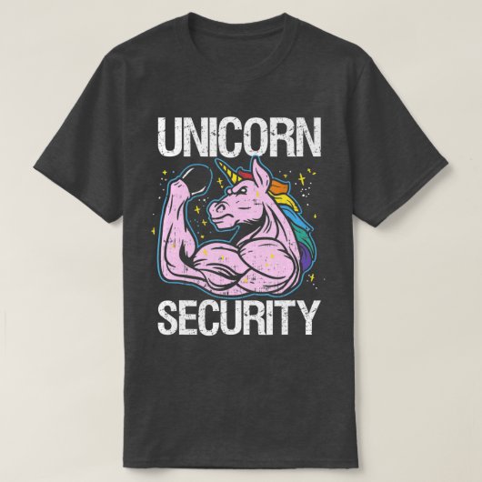 Unicorn Security Funny Costume Police Mannen Women T-shirt (Design voorkant)