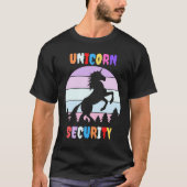 Unicorn Security Halloween Fun T-Shirt (Voorkant)