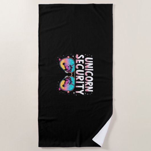 Unicorn Security Long Sleeve T-Shirt Strandlaken (Voorkant)