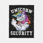 Unicorn Security - Manly Muscular Unicorn Lovers Fleece Deken (Voorkant)