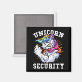 Unicorn Security - Manly Muscular Unicorn Lovers  Magneet (Voorkant / Achterkant)