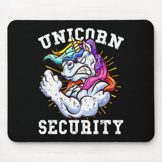 Unicorn Security - Manly Muscular Unicorn Lovers  Muismat (Voorkant)