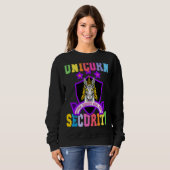 Unicorn Security Moeder Badge Mama Bruh Trui (Voorkant volledig)