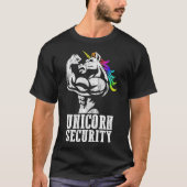 Unicorn Security Rainbow Musly Funny Gift T-shirt (Voorkant)