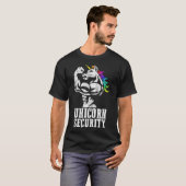 Unicorn Security Rainbow Musly Funny Gift T-shirt (Voorkant volledig)