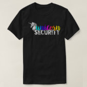 Unicorn Security Rainbow Squad T-shirt Funny Dad B (Design voorkant)