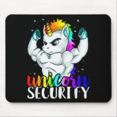 Unicorn Security Squad Muscle Tee Funny Dad Brothe Muismat (Voorkant)