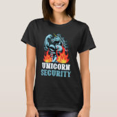 Unicorn Security Unicorns Rainbow Graphic T-shirt (Voorkant)
