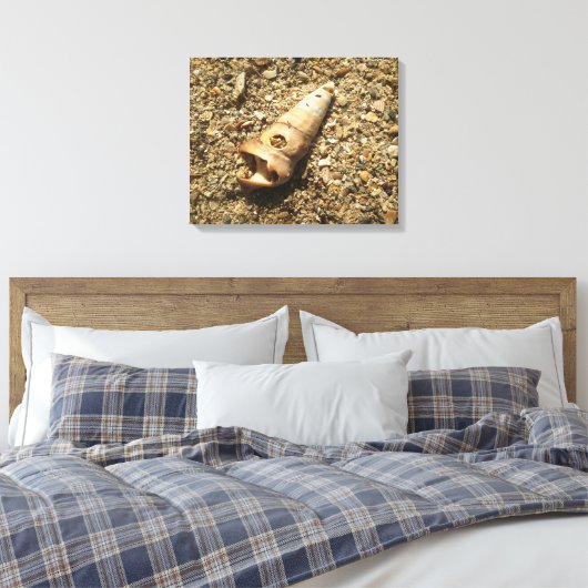 Unicorn Shell op strand Canvas Afdruk (Insitu (Slaapkamer))