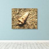 Unicorn Shell op strand Canvas Afdruk (Insitu (Houten vloer))