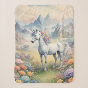 Unicorn Sherpa Blanket Deken