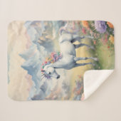 Unicorn Sherpa Blanket Deken (Voorkant (horizontaal))