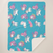 Unicorn Sherpa Blanket Deken (Voorkant)
