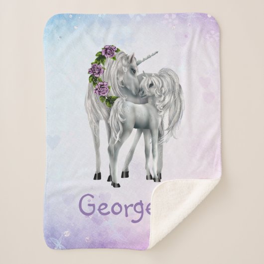 Unicorn Sherpa Blanket Sherpa Deken (Voorkant)