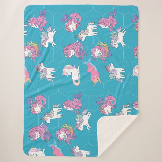 Unicorn Sherpa Blanket Sherpa Deken (Voorkant)