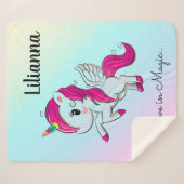 Unicorn Sherpa Deken (Voorkant (horizontaal))