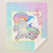 Unicorn Sherpa Deken (Voorkant)