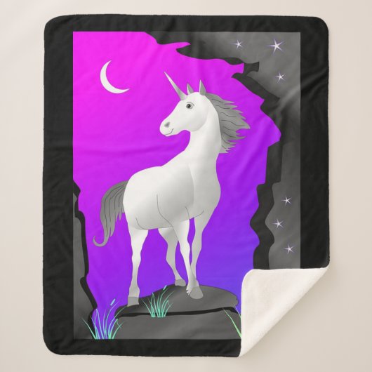 Unicorn Sherpa Deken (Voorkant)