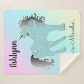 Unicorn Sherpa Deken (Voorkant (horizontaal))