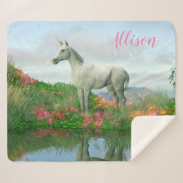 Unicorn Sherpa Deken