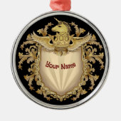 Unicorn Shield Metalen Ornament (Voorkant)