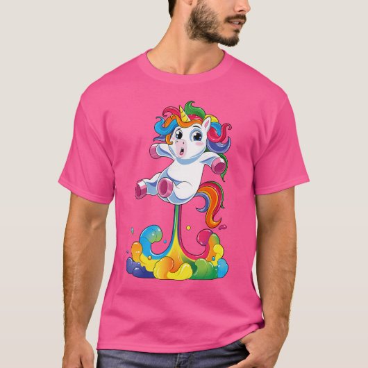 Unicorn Shirt Funny Magical Fart Unicorn Farting R (Voorkant)