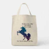 Unicorn Shopping Bag Tote Bag (Achterkant)