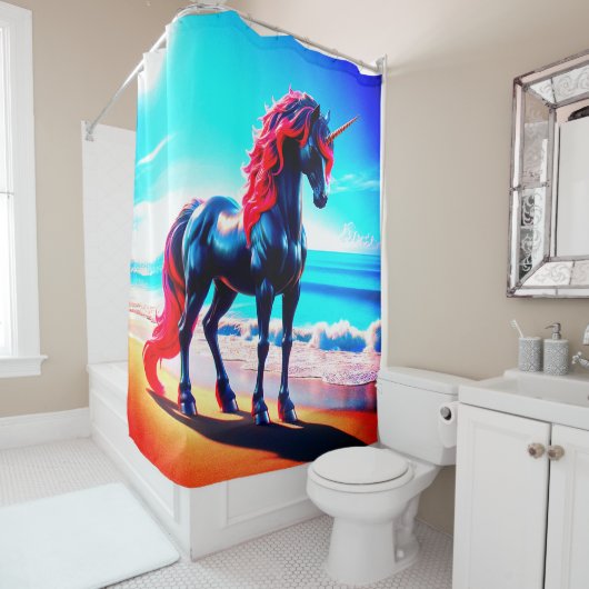 Unicorn Shower Curtain Douchegordijn (In situ)