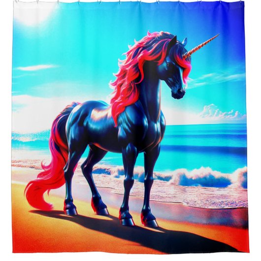 Unicorn Shower Curtain Douchegordijn (Voorkant)