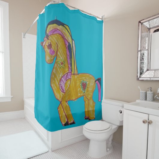 Unicorn Shower Curtain Douchegordijn (In situ)