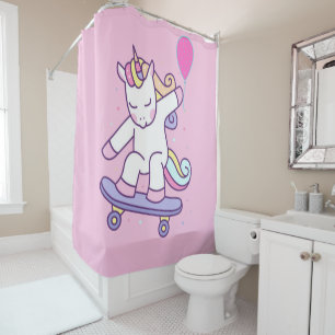 Unicorn Shower Curtain voor meisjes badkamer Douchegordijn