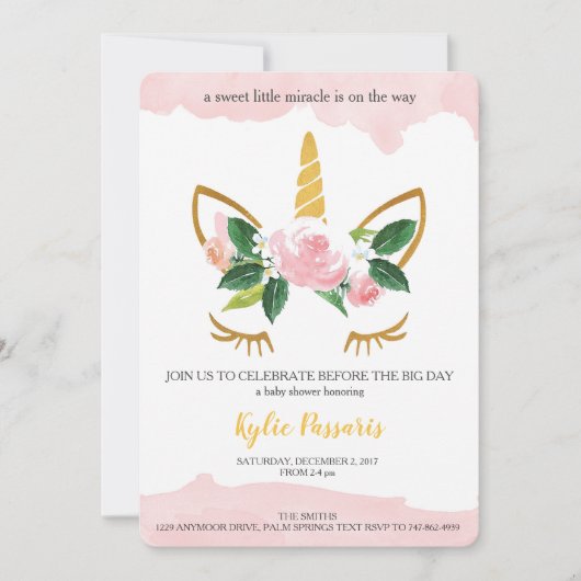 Unicorn Shower Kaart (Voorkant)