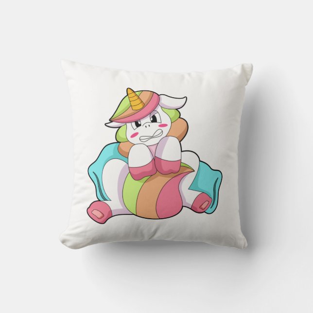 Unicorn Shy met Pillow Kussen (Voorkant)