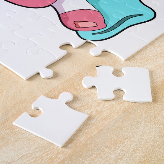 Unicorn Shy met Pillow Legpuzzel (Zijkant)