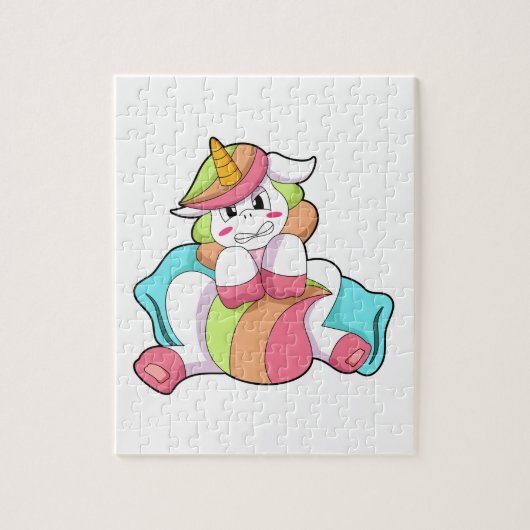 Unicorn Shy met Pillow Legpuzzel (Verticaal)